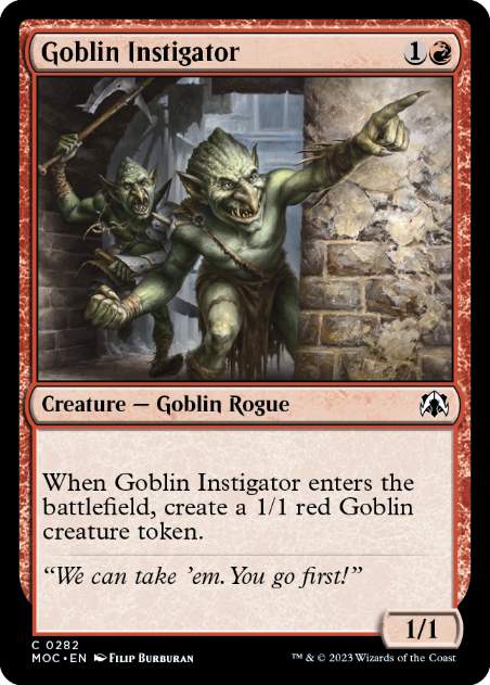 (282)《ゴブリンの扇動者/Goblin Instigator》[MOC] 赤C