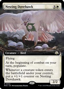 (104)■拡張アート■《巣ごもりの鳩鷹/Nesting Dovehawk》[MOC] 白R