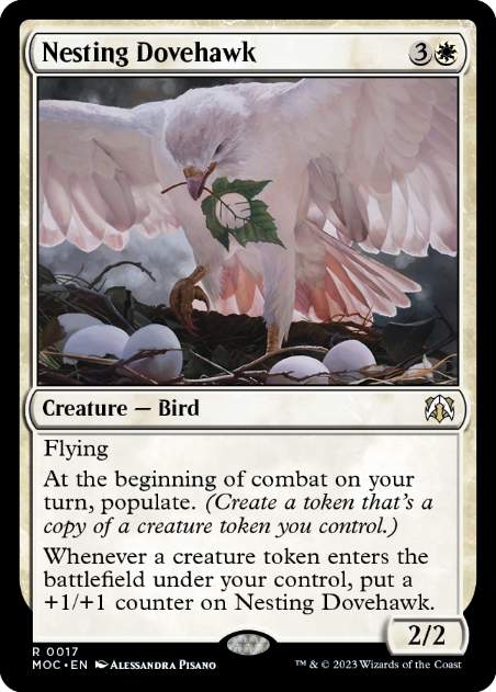 (017)《巣ごもりの鳩鷹/Nesting Dovehawk》[MOC] 白R