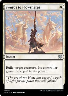 (211)《剣を鍬に/Swords to Plowshares》[MOC] 白U