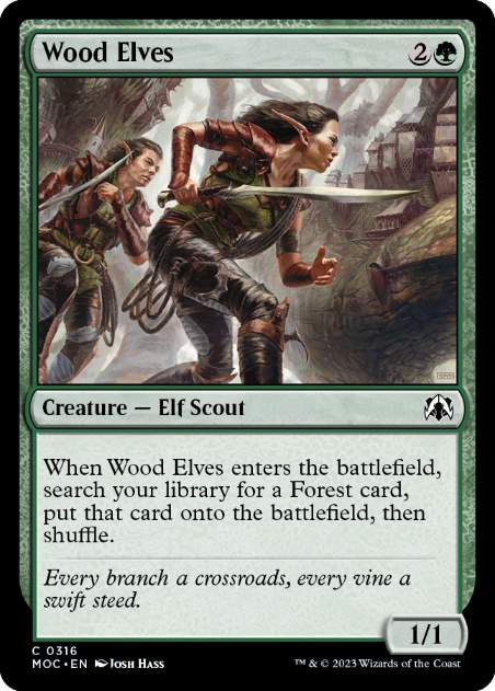(316)《ウッド・エルフ/Wood Elves》[MOC] 緑C