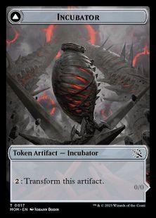 【Foil】(017)《培養器+ファイレクシアントークン/Incubator+Phyrexian token》[MOM] 茶