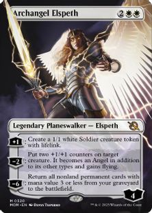 【Foil】(320)■ボーダーレス■《大天使エルズペス/Archangel Elspeth》[MOM-BF] 白R