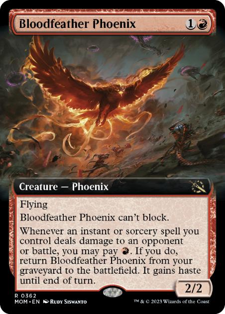 【Foil】(362)■拡張アート■《血羽根のフェニックス/Bloodfeather Phoenix》[MOM-BF] 赤R