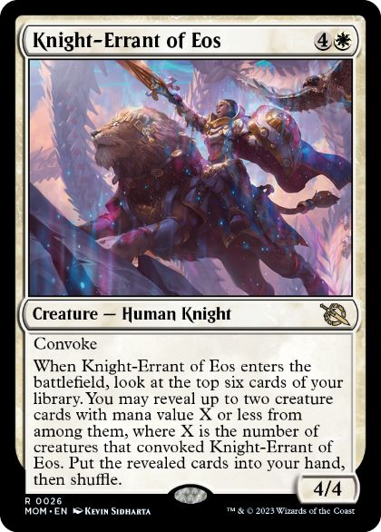 (026)《イーオスの遍歴の騎士/Knight-Errant of Eos》[MOM] 白R