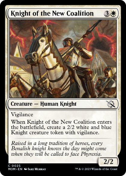 (025)《新たな連合の騎士/Knight of the New Coalition》[MOM] 白C