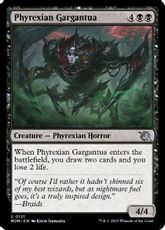 【Foil】(121)《ファイレクシアのガルガンチュア/Phyrexian Gargantua》[MOM] 黒U