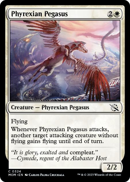 (324)《ファイレクシアのペガサス/Phyrexian Pegasus》[MOM]白C
