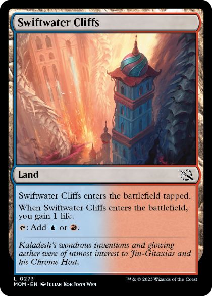 【Foil】(273)《急流の崖/Swiftwater Cliffs》[MOM] 土地C