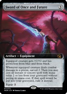 【Foil】(375)■拡張アート■《過去と未来の剣/Sword of Once and Future》[MOM-BF] 茶R
