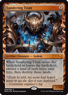【Foil】《隔離するタイタン/Sundering Titan》※部分光沢[MPS] 茶R
