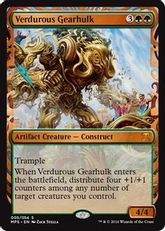 【Foil】《新緑の機械巨人/Verdurous Gearhulk》※全面光沢[MPS] 緑R