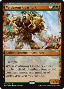 【Foil】《新緑の機械巨人/Verdurous Gearhulk》※部分光沢[MPS] 緑R