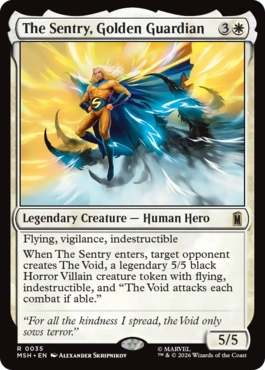 『予約シングル』(035)《金色の守護者、セントリー/The Sentry, Golden Guardian》[MSH] 白R
