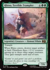 【Foil】(730)《恐怖の蹂躙者、ライノ/Rhino, Terrible Trampler》[MSC] 緑R