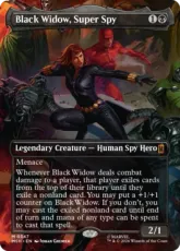 【Foil】(347)■ボーダーレス■《スーパースパイ、ブラック・ウィドウ/Black Widow, Super Spy》[MSH-BF] 黒R
