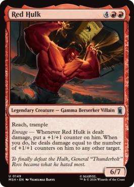 『予約シングル』(149)《レッド・ハルク/Red Hulk》[MSH] 赤U