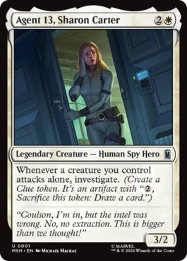 『予約シングル』(001)《エージェント13、シャロン・カーター/Agent 13, Sharon Carter》[MSH] 白U