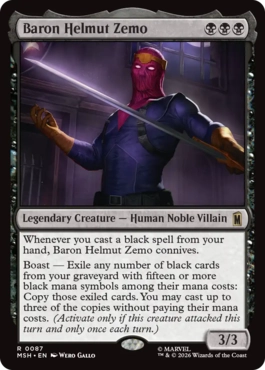 『予約シングル』(087)《バロン・ヘルムート・ジモ/Baron Helmut Zemo》[MSH] 黒R