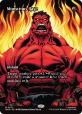 【Foil】(072)■ボーダーレス■《巨怪の怒り/Monstrous Rage》[MAR] 赤R