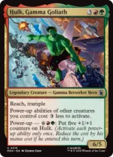 【Foil】(215)《ガンマ線の巨人、ハルク/Hulk, Gamma Goliath》[MSH] 金U