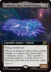 (347)■拡張アート■《カーンの剣、ダモクレス基地/Damocles Base, Sword of Kang》[MSC] 黒R