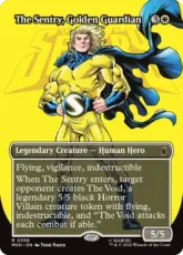 【Foil】(358)■ボーダーレス■《金色の守護者、セントリー/The Sentry, Golden Guardian》[MSH-BF] 白R