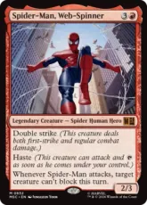 【Foil】(832)《蜘蛛糸使い、スパイダーマン/Spider-Man, Web-Spinner》[MSC] 赤R