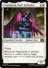 【Foil】(604)《闇の守護者、ナイトホーク/Nighthawk, Dark Defender》[MSC] 白U