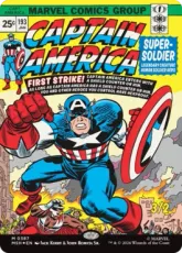 【Foil】(387)■ボーダーレス■《スーパーソルジャー、キャプテン・アメリカ/Captain America, Super-Soldier》[MSH-BF] 白R