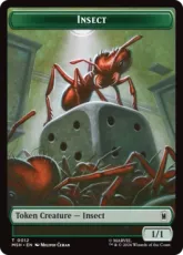 【Foil】(012/017)《昆虫+手掛かりトークン/Insect+Clue Token》[MSH] 緑/茶