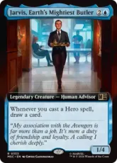 (333)■拡張アート■《地球最強の執事、ジャービス/Jarvis, Earth's Mightiest Butler》[MSC] 青R