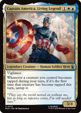 『予約シングル』(210)《生ける伝説、キャプテン・アメリカ/Captain America, Living Legend》[MSH] 金U