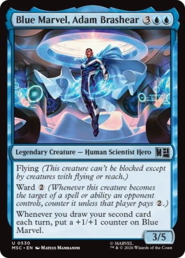 (530)《ブルー・マーベル、アダム・ブラシアー/Blue Marvel, Adam Brashear》[MSC] 青U