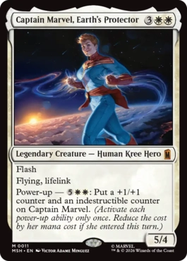 『予約シングル』(011)《地球の守護者、キャプテン・マーベル/Captain Marvel, Earth's Protector》[MSH] 白R