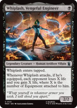 『予約シングル』(121)《復讐に燃えるエンジニア、ウィップラッシュ/Whiplash, Vengeful Engineer》[MSH] 黒U