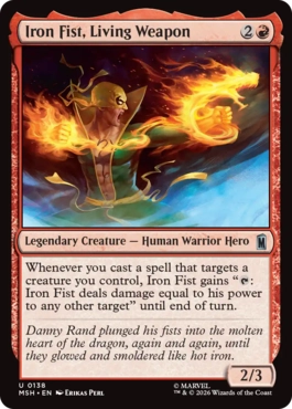 『予約シングル』(138)《全身武器、アイアンフィスト/Iron Fist, Living Weapon》[MSH] 赤U