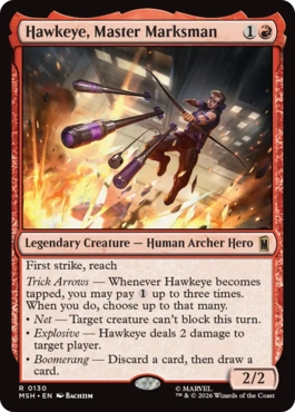 『予約シングル』(130)《百発百中の射手、ホークアイ/Hawkeye, Master Marksman》[MSH] 赤R