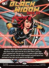 【Foil】(393)■ボーダーレス■《スーパースパイ、ブラック・ウィドウ/Black Widow, Super Spy》[MSH-BF] 黒R