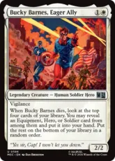 【Foil】(586)《熱き心の同志、バッキー・バーンズ/Bucky Barnes, Eager Ally》[MSC] 白U