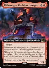 (364)■拡張アート■《無慈悲なる簒奪者、キルモンガー/Killmonger, Ruthless Usurper》[MSC] 赤R