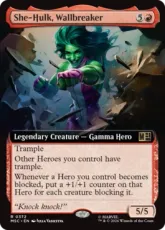 (372)■拡張アート■《壁を砕く女戦士、シーハルク/She-Hulk, Wallbreaker》[MSC] 赤R