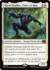 【Foil】(829)《バスト神の爪、ブラックパンサー/Black Panther, Claws of Bast》[MSC] 白R