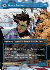 【Foil】(331)■ボーダーレス■《ブルース・バナー/Bruce Banner》/《インクレディブル・ハルク/The Incredible Hulk》[MSH-BF] 青R