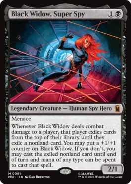 『予約シングル』(089)《スーパースパイ、ブラック・ウィドウ/Black Widow, Super Spy》[MSH] 黒R
