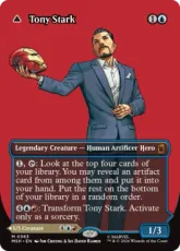 【Foil】(363)■ボーダーレス■《トニー・スターク/Tony Stark》/《インビンシブル・アイアンマン/The Invincible Iron Man》[MSH-BF] 青R