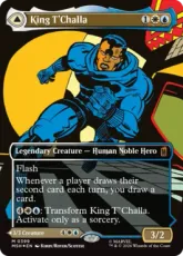 【Foil】(399)■ボーダーレス■《ティ・チャラ王/King T'Challa》/《揺るがぬ希望、ブラックパンサー/Black Panther, Hope Enduring》[MSH-BF] 金R