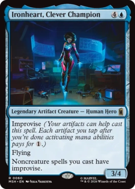 『予約シングル』(060)《才気煥発な勇士、アイアンハート/Ironheart, Clever Champion》[MSH] 青R