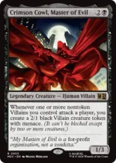 【Foil】(653)《邪悪の首魁、クリムゾン・カウル/Crimson Cowl, Master of Evil》[MSC] 黒R