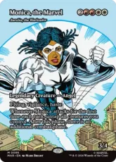 【Foil】(086)■ボーダーレス■《脅威の存在、モニカ/Monica, the Marvel》//《戦導者オレリア/Aurelia, the Warleader》[MAR] 金R